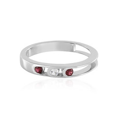 Noble Red Spinel Silver Ring(Adela Silber)