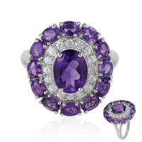 Zambian Amethyst Silver Ring