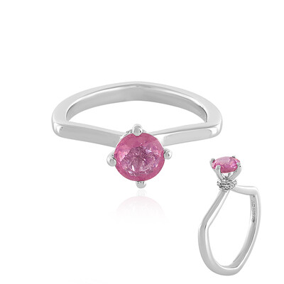 Madagascar Pink Sapphire Silver Ring