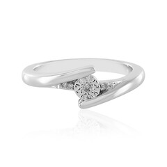 PK (J) Diamond Silver Ring