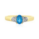 Neon Blue Apatite Silver Ring