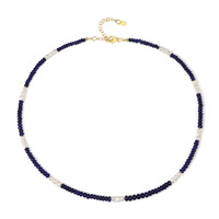 Madagascar Blue Sapphire Silver Necklace (Riya)