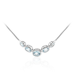 Sky Blue Topaz Silver Necklace