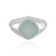 Aqua Chalcedony Silver Ring