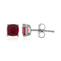 Madagascar Ruby Silver Earrings