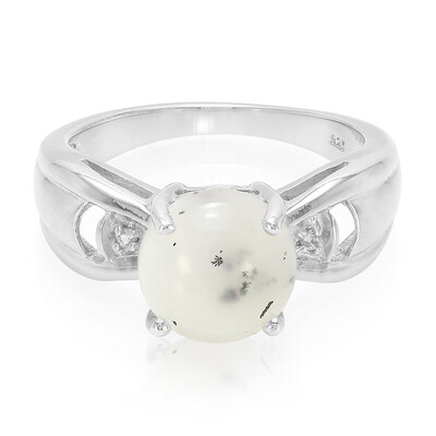 Dendritic Agate Silver Ring