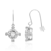 White Topaz Silver Earrings