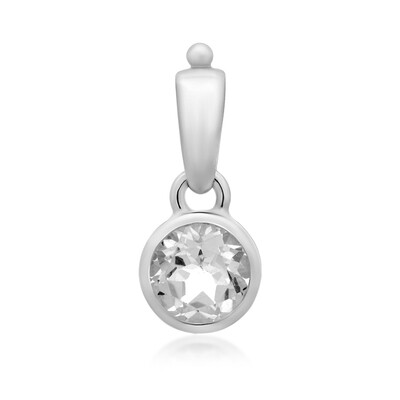 White Topaz Silver Pendant