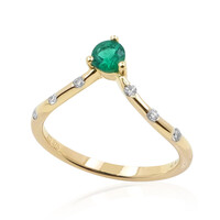 9K Muzo Colombian Emerald Gold Ring (de Melo)