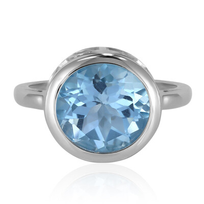 Sky Blue Topaz Silver Ring (MONOSONO COLLECTION)