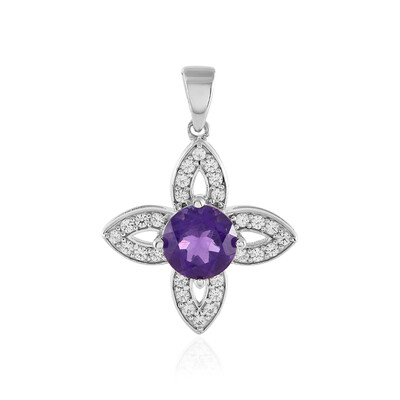 Siberian Amethyst Silver Pendant