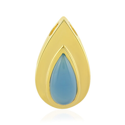 Blue Chalcedony Silver Pendant (MONOSONO COLLECTION)