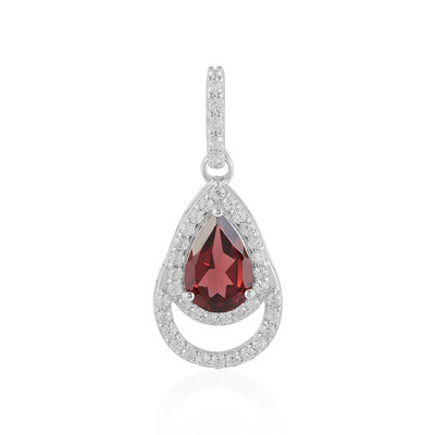 Mozambique Garnet Silver Pendant