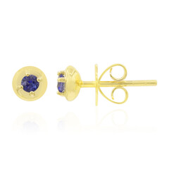 9K Dumortierite Gold Earrings