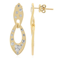 9K SI1 (G) Diamond Gold Earrings