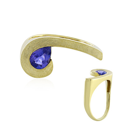 9K AAA Tanzanite Gold Ring (de Melo)