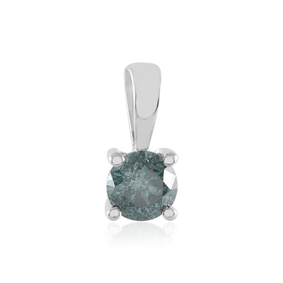 9K I2 Sky Blue Diamond Gold Pendant