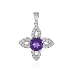 Siberian Amethyst Silver Pendant