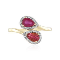 9K Brazilian Pink Tourmaline Gold Ring