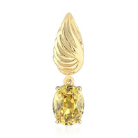 9K Yellow Zircon Gold Pendant