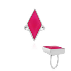 Raspberry Chalcedony Silver Ring