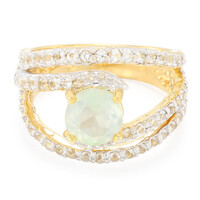 Prehnite Silver Ring