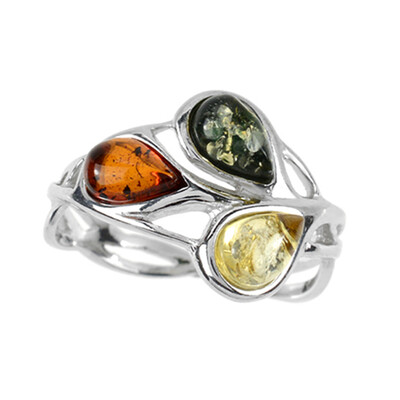 Baltic Amber Silver Ring (dagen)