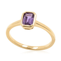 9K Unheated Ceylon Purple Sapphire Gold Ring