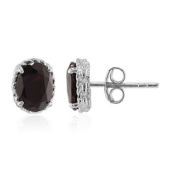 Garnet Silver Earrings