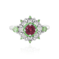 Nigerian Pink Tourmaline Silver Ring