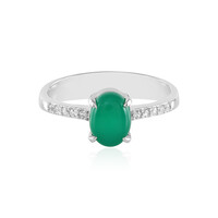 Green Onyx Silver Ring