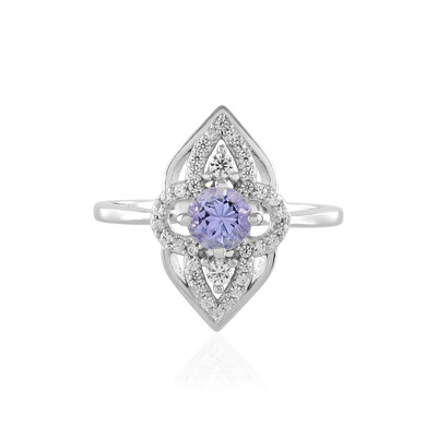 Unheated Tanzanite Silver Ring