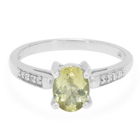 Lemon Apatite Silver Ring