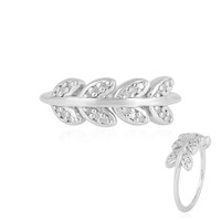 I2 (I) Diamond Silver Ring