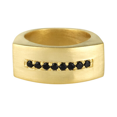 Black Spinel Silver Ring (MONOSONO COLLECTION)