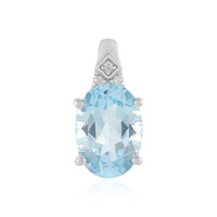 Sky Blue Topaz Silver Pendant