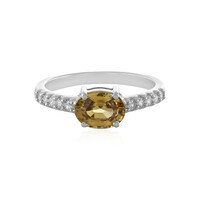 Yellow Zircon Silver Ring