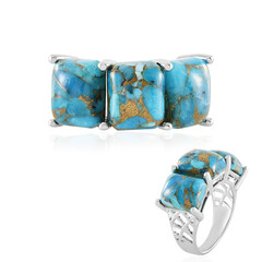 Mojave Blue Copper Turquoise Silver Ring (Faszination Türkis)