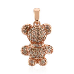 9K SI1 Argyle Rose De France Diamond Gold Pendant