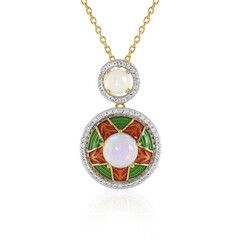 Welo Opal Silver Necklace(Adela Silber)