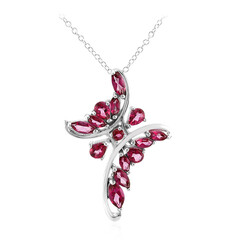 Pink Topaz Silver Necklace