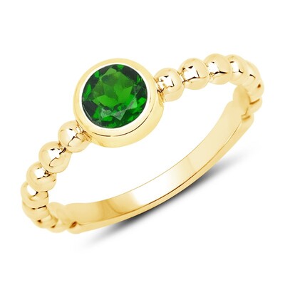 Russian Diopside Silver Ring