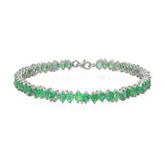 Zambian Emerald Silver Bracelet