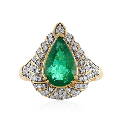 18K AAA Zambian Emerald Gold Ring (D'vyere)