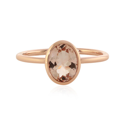 9K Peach Morganite Gold Ring