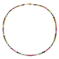 Fancy Tourmaline Silver Necklace