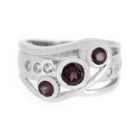 Rhodolite Silver Ring