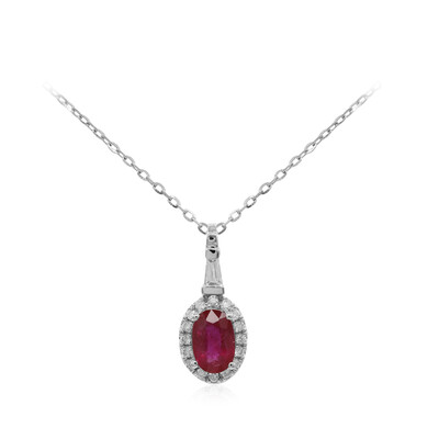 10K AAA Mozambique Ruby Gold Necklace