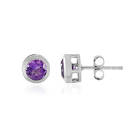 Siberian Amethyst Silver Earrings