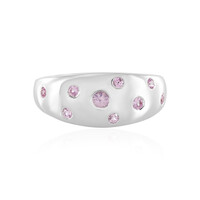 Pink Sapphire Silver Ring